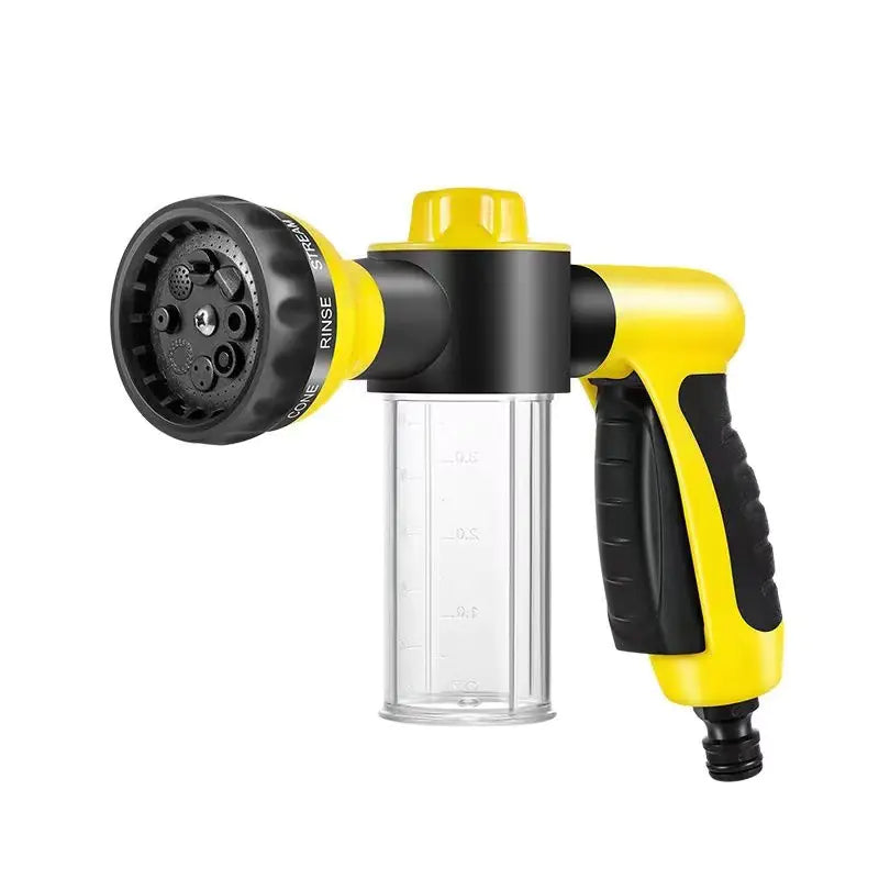 Portable Garden Hose Water Gun with 8 Function Nozzle