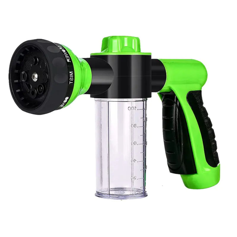 Portable Garden Hose Water Gun with 8 Function Nozzle
