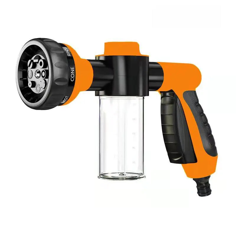 Portable Garden Hose Water Gun with 8 Function Nozzle